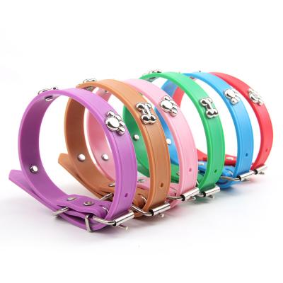 China Soft Cute Elastic Dog Collar Pet Dog Collar Lights Custom TPR Rubber Material Collars For Dogs for sale