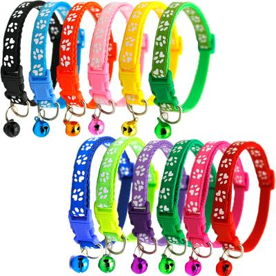 China 2021 Custom Luxury Adjustable Padded Custom Small Pet Supplies Colorful Bell Dog Collar PVC for sale