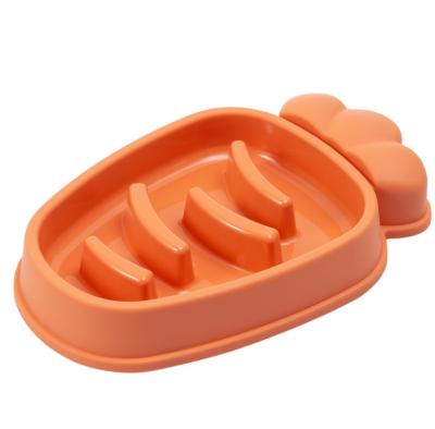 China Factory Wholesale Viable Rugged Plastic Pet Feeding Bowl Non-slip Dog Slow Food Bowl for sale