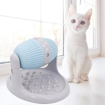 China Supet Sustainable Food Dispensing Interactive Pet Toy Adjustable Height Automatic Pet Slow Feeder Dog Bowl for sale