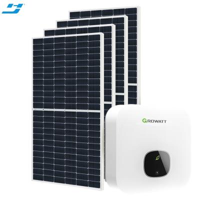 China Factory OEM 2021 Home On Grid Power Lighting Home Solar Panel System 5kw With Air Conditioner for sale