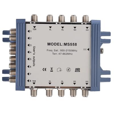 China 4 inputs cascade MS554 satellite multiswitch for MS558 satellite TV for sale