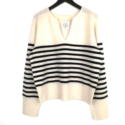 China 2022 Spring Custom Anti-wrinkle Knit Women Knitwear V Neck Long Sleeve Fashion Sweater Tops For Lady Clothing for sale