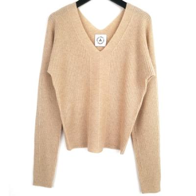 China High Quality Anti-wrinkle Women Loose Cashmere Machine Washable V-Neck Knit Pullover Sweater Ladies Knit Top for sale