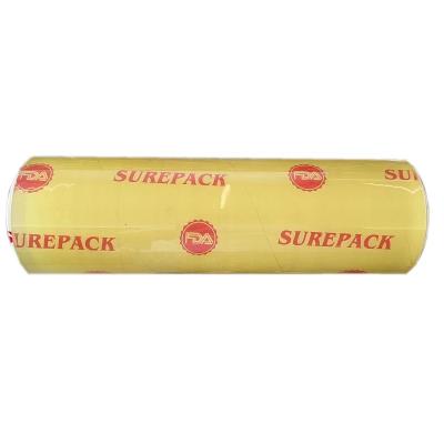 China 100m-3000m Food Grade Moisture Proof PVC Cling Clear Film Food Wrap With Slide Cutter Cheap Price Stretch Wrap for sale