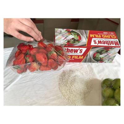 China Quality Moisture Proof Safe PE PVC Manual Food Wrap Cling Film Wrap For Home for sale