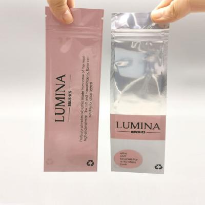 China Plastic Bag Moisture Proof Ziplock With Logo Accessories Jewelry Makeup Brush Bags Zipper Mylar Bag for sale