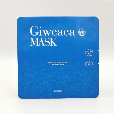 China Low MOQ High Barrier 3 Side Seal Barrier Flat Aluminum Foil Pouch Pouch Bags Facial Mask Packaging for sale