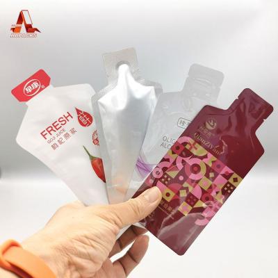 China Moisture Proof Custom Bottle Shaped Plastic Foil Special Shape Packaging Pouches Bags Sachets For Drinks Cosmetics for sale