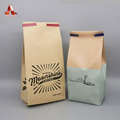 China 1kg Logo Bag Packets Paper Packing Coffee Bag Custom Bean Foil Gusset Side Paper Packing Eco-Friendly Moisture Proof Valve for sale