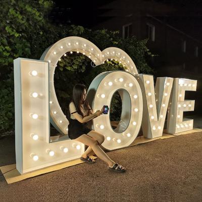 China WOWORK Waterproof Waterproof Wedding Decorations Events Props LED Big Light Up Letters Love For Birthday Party for sale