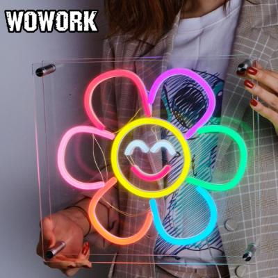 China 2021 WOWORK New 3d RGB LED Letter Sign Neon Box Strips Waterproof Outdoor Waterproof Silicone Cable for sale