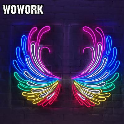 China WOWORK 2021 New Arrivals Waterproof 3D LED Logo Party Wedding Event Shop Custom Neon Sign For Photo Props for sale