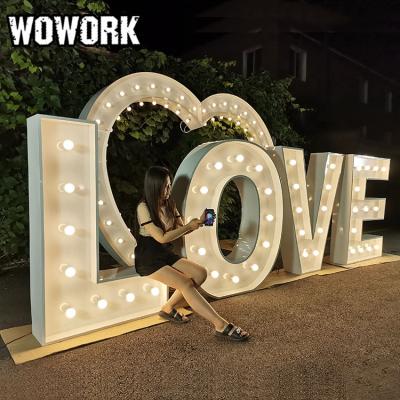 China WOWORK outdoor custom event rental led 4ft letter light LOVE for wedding party decoration vintage waterproof for sale