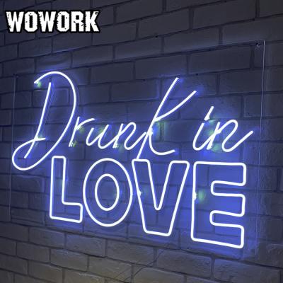 China 2021 WOWORK Waterproof Outdoor Christmas Decoration RGBW Event Rental Led Neon Signage Wedding Background for sale