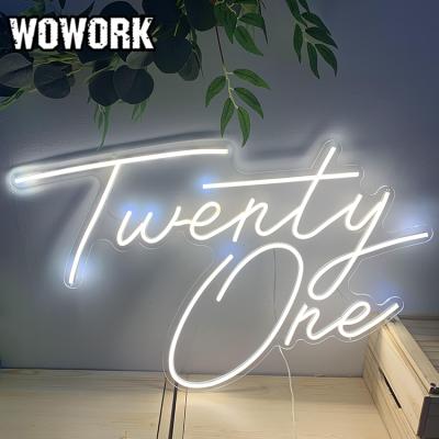 China New Lighting 2021 WOWORK Waterproof Ins Style Custom Romantic Handmade Neon Sign Wired To Wedding Backdrop for sale