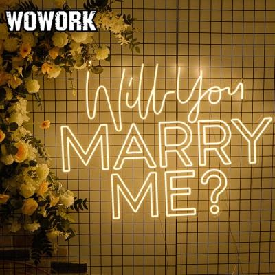 China 2022 WOWORK Fushun LED Strip Light Flexible Neon Sign Number Waterproof Custom Party Event Decoration For Wedding Background for sale