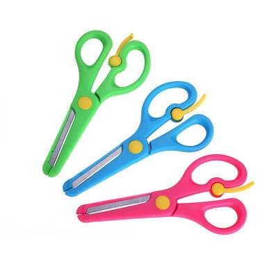 China DIY Safety Student Scissors Lovely Hand Cartoon Plastic Scissors for sale