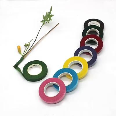 China ANTI-STATIC 20 Yards Colored Waterproof Package Ribbon Floral Self Adhesive Flower Tape For Bouquet Stem Wrap for sale