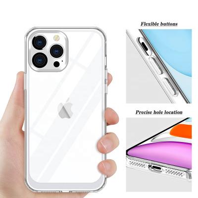 China Free Sample Anti-drop PC TPU Mobile Phone Cases Transparent Shockproof Cover Clear Phone Case For iPhone 12 12 pro 13 13 pro for sale