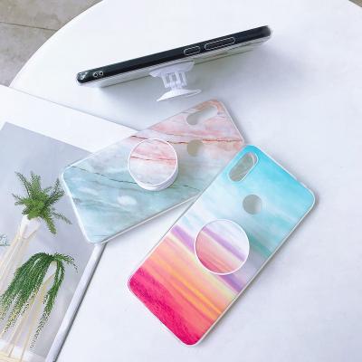 China Free Sample Anti-fall Glossy IMD Plating Marble Phone Case Back Cover For Xiaomi Case For Redmi Note 7 for sale