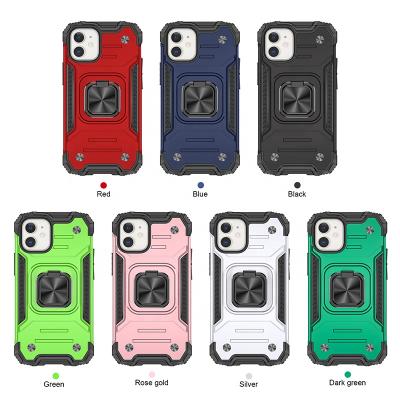 China Amazon Hot Sale 360 ​​Anti-fall Protect Ring Hoder Shockproof Mobile Phone Case For iPhone 7 8 11 12 Pro Back Cases for sale