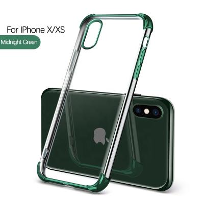 China Saiboro Comfortable/lightweight clear tpu slim slim cell phone cover electroplating case for iphone 12 xr max x 8 11 xs 7 6 plus for sale