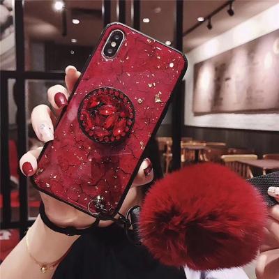 China New Fashion Fast Plush Ball Furry Ball Anti-drop Delivery Furry Shockproof Mobile Phone Case For iphone 6 xr max 11 7 8 xs X plus for sale