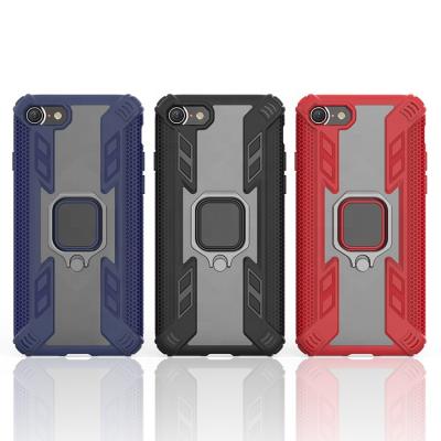 China New Design Hard Kickstand Car Ring Soft TPU Protective Acrylic Magnetic Cell Phone Case For iPhone SE 2020 for sale