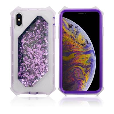 China 2020 New Design Glitter Liquid Quicksand Mobile Phone Protective Case For iPhone X Xr Xs Xs Max for sale