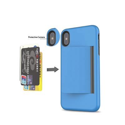 China Corner Four Protect Card Slot Wholesale Shockproof Drop PC TPU Smart Phone Protector Case For iPhone XS max for sale