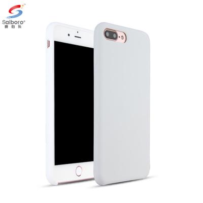 China Saiboro Protective Flexible Cell Phone Silicon Protective Cover For Apple For iphone 7 silicone plus case 7 6s white for sale