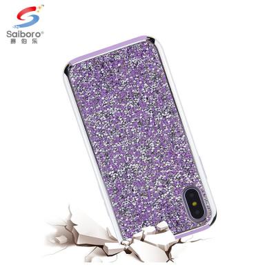 China Saiboro protective glitter luxury diamond PC tpu cover for iphone 6 plus, for iphone 6 plus case for women for sale