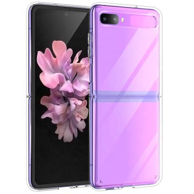 China Lightweigh Transparent Cell Phone Case/Flip Cover Case Clear Case For Samsung Z Flip Detachable Acrylic Case For Samsung Z Flip for sale