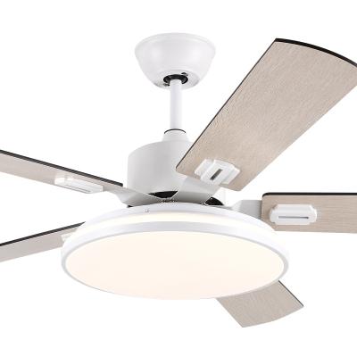 China Fancy 42 48 52 Inches EUROPEAN Modern Nordic 110V DC Energy Saving Motor Best Blade Decorative Wood Ceiling Fan Led Light for sale