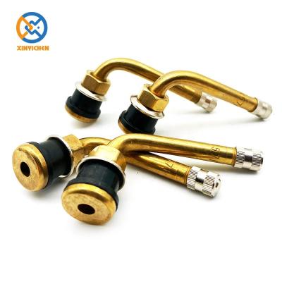 China Low Price Brass Hot Sale 90 Degree Truck Tubeless Brass Tire Valve Stem TR571 With 90 Degree Bend for sale