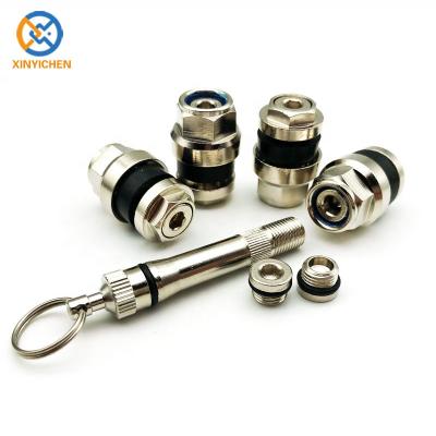 China Inflat or deflate a high pressure tire flush valve tubeless tire mount invisible bolt in stem mount tire flush valve for sale