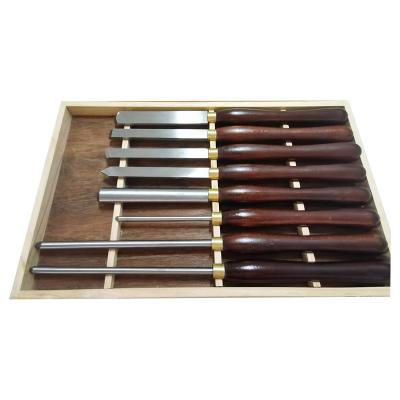 China Durability 8pcs rosewood Handle HSS Sharp Blades Hand Carved Sets for sale