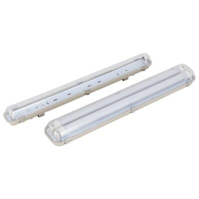 China Warehouse Underground Economical Garage Led Triproof Light Fixture Waterproof Tube Housing Led Tube Tri-proof Light Fixture for sale