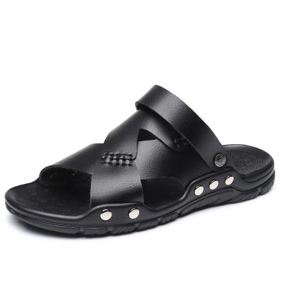 China Brand Summer Men's Slippers Luxury Shoes Open Toe Solid Shoes Massage Men's Sandals for sale