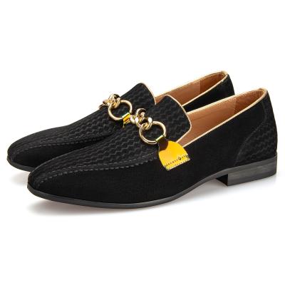 China Massage Leather Men's Luxury Brand Fashion Casual Shoes Men's Business Casual Dress Black Velvet Loafers for sale