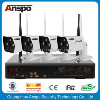 China Waterproof/Waterproof Equipment 720P NVR Kit Wifi Security Cameras CCTV Kit 4CH for sale