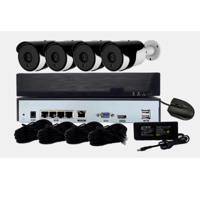 China Full HD POE 1080P Built-in Siren Outdoor IP Camera Security CCTV System With 4ch POE NVR CCTV Kit for sale