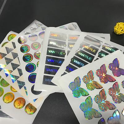 China Self Adhesive Anti-Counterfeit Custom Printing Make Silver Glod Security 3d Hologram Hologram Sticker Labels for sale