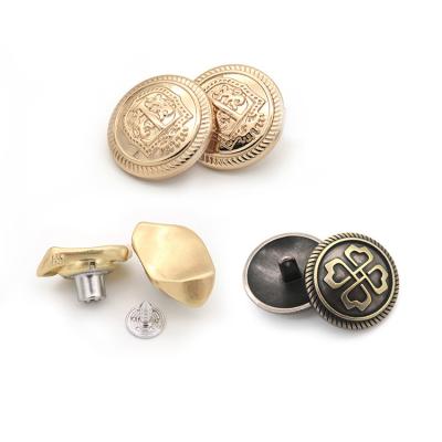 China Fashion OEM ODM Customized Oil Special High Hand Pearl Inset Coat Perfume Wind Small Buttons Metal Sewing Buttons for sale