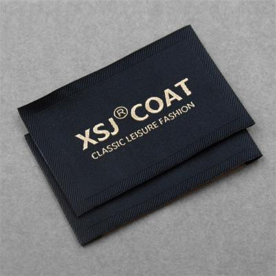 China 2022 Customs Logo Waterproof Satin Woven Garment For Apparel Packaging Woven Label Tag for sale