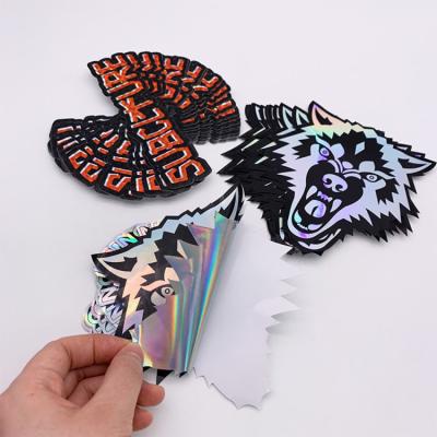 China Waterproof Custom Self Adhesive Irregular Shape Make Security Printing Laser Hologram Waterproof Hologram Sticker Labels for sale