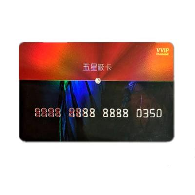 China Plastic PVC Embossed Business Card Customized Printing CR80 Plastic PVC Glossy Surface Embosed Business Card for sale