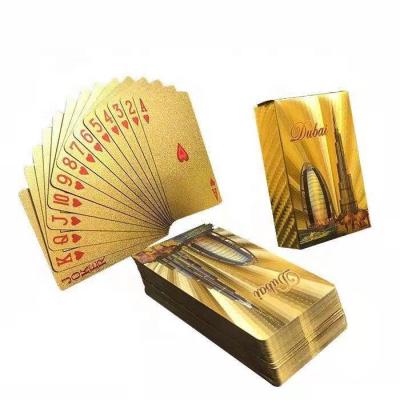 China Entertainment\Party\Family Gambling High Quality Waterproof Colorful Gold Plated Poker Cards For Games for sale