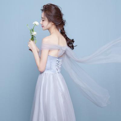 China ZH1136L 2018 Breathable Hot Selling Mini Flower Sisters Wedding Bridesmaid Dress Evening Party Prom Dress for sale